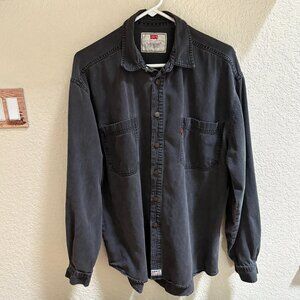 1990s Levi's Red Tab Denim Men's Button Down Shirt, Size L